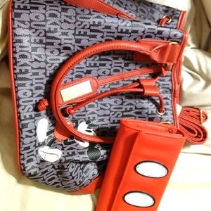 Disney Mickey Mouse bucket bag with a wallet